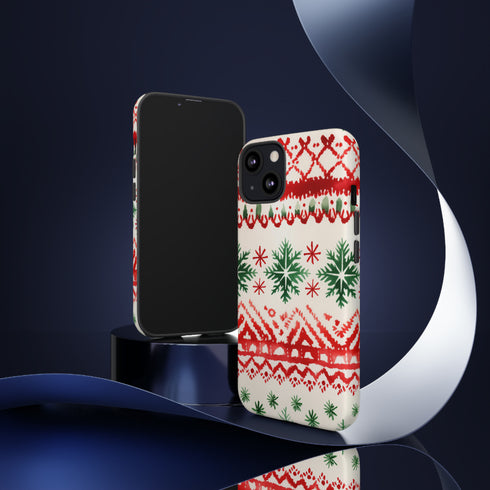 Watercolor Study of Christmas Patterns - Impact Resistant Phone Case